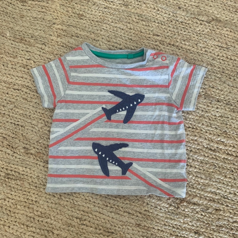 Baby Boden Airplane Appliqué Tee
